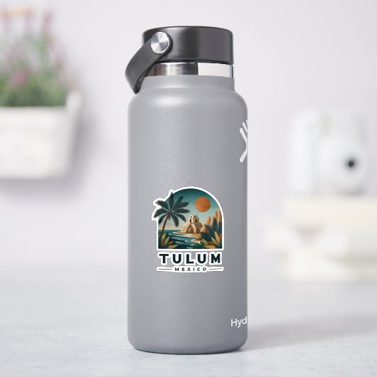Tulum Mexico Reizen Sticker (HydroFlask)