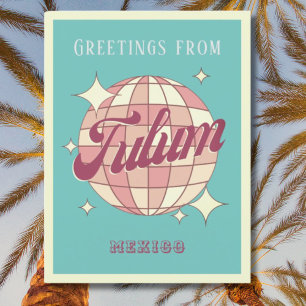 Tulum Mexico Retro Partij Briefkaart