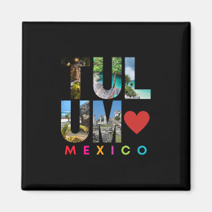 Tulum Mexico Vakantie Strand Matching Familie Groe Magneet