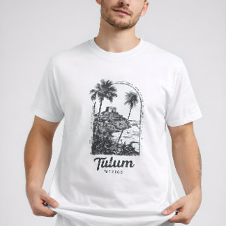 Tulum Mexico Vintage Reisbestemming Mayaanse Ruïne T-shirt