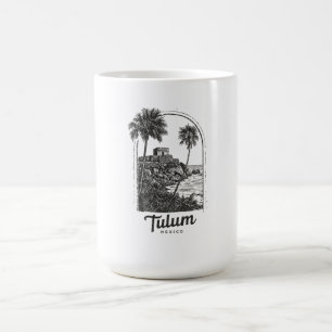 Tulum Mexico Vintage Reisbestemming Mayan Ruïne Koffiemok