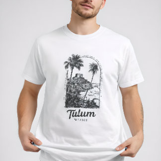 Tulum Mexico Vintage Travel Destination Mayan Ruin T-shirt