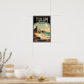 Tulum Mexico Vintage Travel Poster (Keuken)