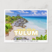 Tulum Wedding Save the Date Mexico Briefkaart (Voorkant)