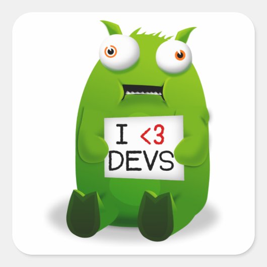 Tumbeasts I Heart Devs Sticker (Voorkant)