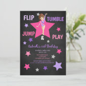 Tumble, Jump & Play Gymnastics Birthday Kaart (Staand voorkant)