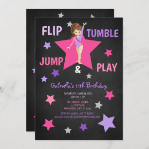 Tumble, Jump & Play Gymnastics Birthday Kaart