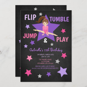 Tumble, Jump & Play Gymnastics Birthday Kaart