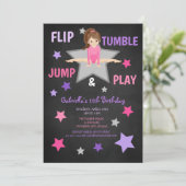Tumble, Jump & Play Gymnastics Birthday Kaart (Staand voorkant)
