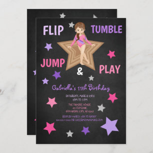 Tumble, Jump & Play Gymnastics Birthday Kaart