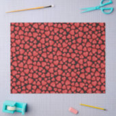 tumbled red hearts pattern tissuepapier (Craft)