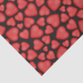 tumbled red hearts pattern tissuepapier (Detail)