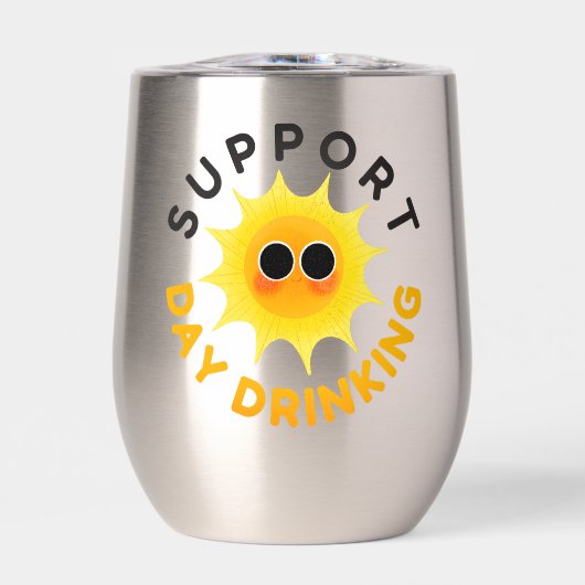 Tumbler à vin sans pied "Support Day Drinking" – D (Avant)