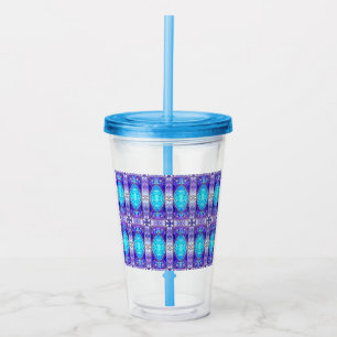 Tumbler en acrylique à motif de verre coloré moder