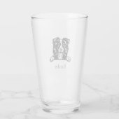 Tumbler en verre Collie bordure (Dos)