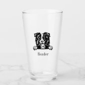 Tumbler en verre Collie bordure (Devant)