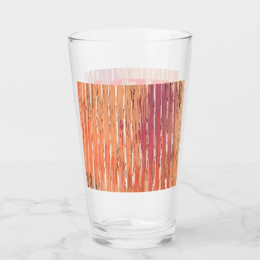 Tumbler en verre de roseaux rouges zen (Dos)