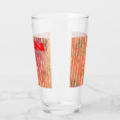 Tumbler en verre de roseaux rouges zen (Gauche)
