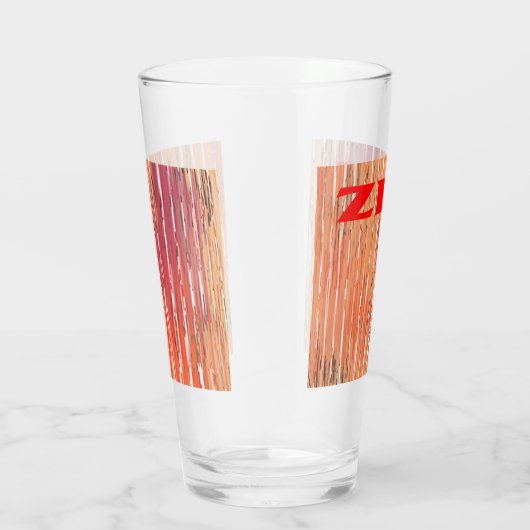 Tumbler en verre de roseaux rouges zen (Droite)