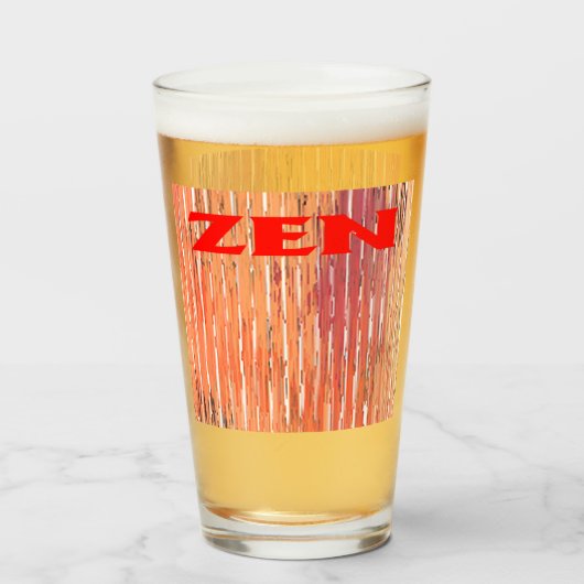 Tumbler en verre de roseaux rouges zen (Devant (rempli))