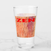 Tumbler en verre de roseaux rouges zen (Devant)