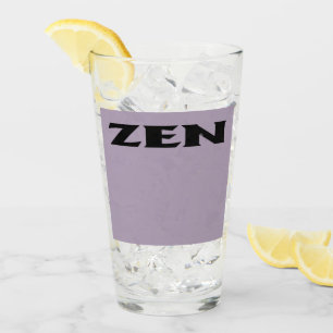 Tumbler en verre gris noir zen