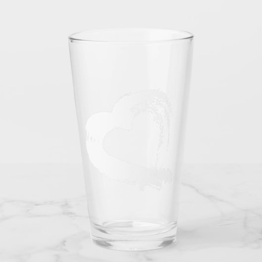 Tumbler en verre Moon Heart (Devant)