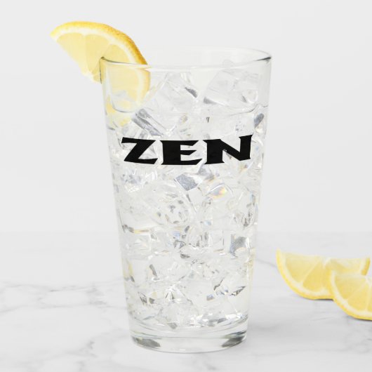 Tumbler en verre noir Zen (Devant glace)