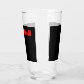 Tumbler en verre noir Zen rouge (Gauche)