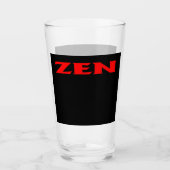 Tumbler en verre noir Zen rouge (Devant)