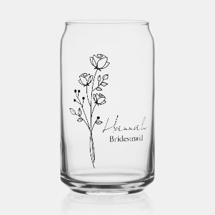 Tumbler en verre personnalisé pour demoiselle d'ho