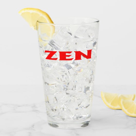 Tumbler en verre rouge Zen (Devant glace)