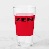 Tumbler en verre rouge Zen (Devant)