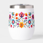 Tumbler floral folk coloré (Avant)