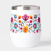 Tumbler floral folk coloré (Arrière)