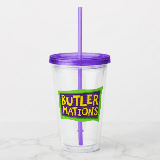 Tumbler met butlermaties acryl drinkbeker
