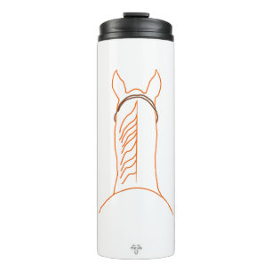 Tumbler met kastanjebruine paardlijn Kunst Thermosbeker