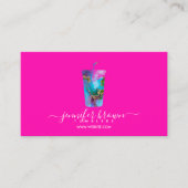 Tumbler ombré neon roze mok maker visitekaartje (Voorkant)