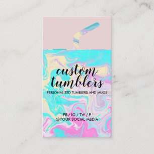 Tumbler-reismolen elegante marmer visitekaartje