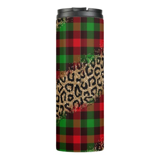 Tumbler Sublimation Design buffalo plaid Xmas Thermosbeker (Achterkant)