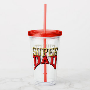 Tumbler - "SUPER DAD" Acryl Drinkbeker