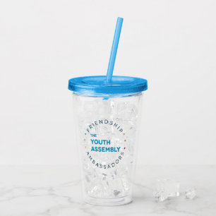 Tumbler van de 24e zitting van de Jeugdvergadering Acryl Drinkbeker