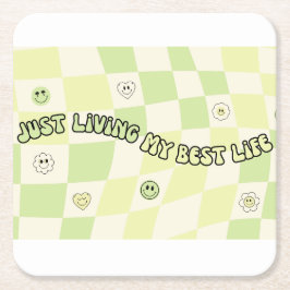 tumbler vierkante kartonnen onderzetter