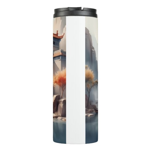 Tumblers - Serene Ancient Temple by the River Thermosbeker (Achterkant)