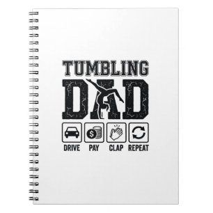Tumbling Dad Drive Pay Clap Repeat Shirt Ontwerp_1 Notitieboek