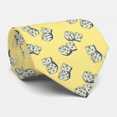 Tumbling Dice Gambling Yellow Two-side Stropdas (Opgerold)