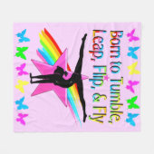  TUMBLING GYMNAST MEISJE FLEECE DEKEN (Voorkant (Horizontaal))