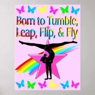  TUMBLING GYMNAST MEISJE POSTER