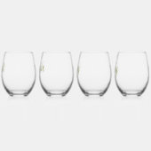 Tumblings en verre de vin sans pierre personnalisé (Gauche)