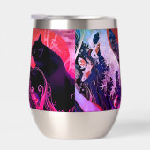 Tumblr en acier inoxydable avec chat art déco (Droite)